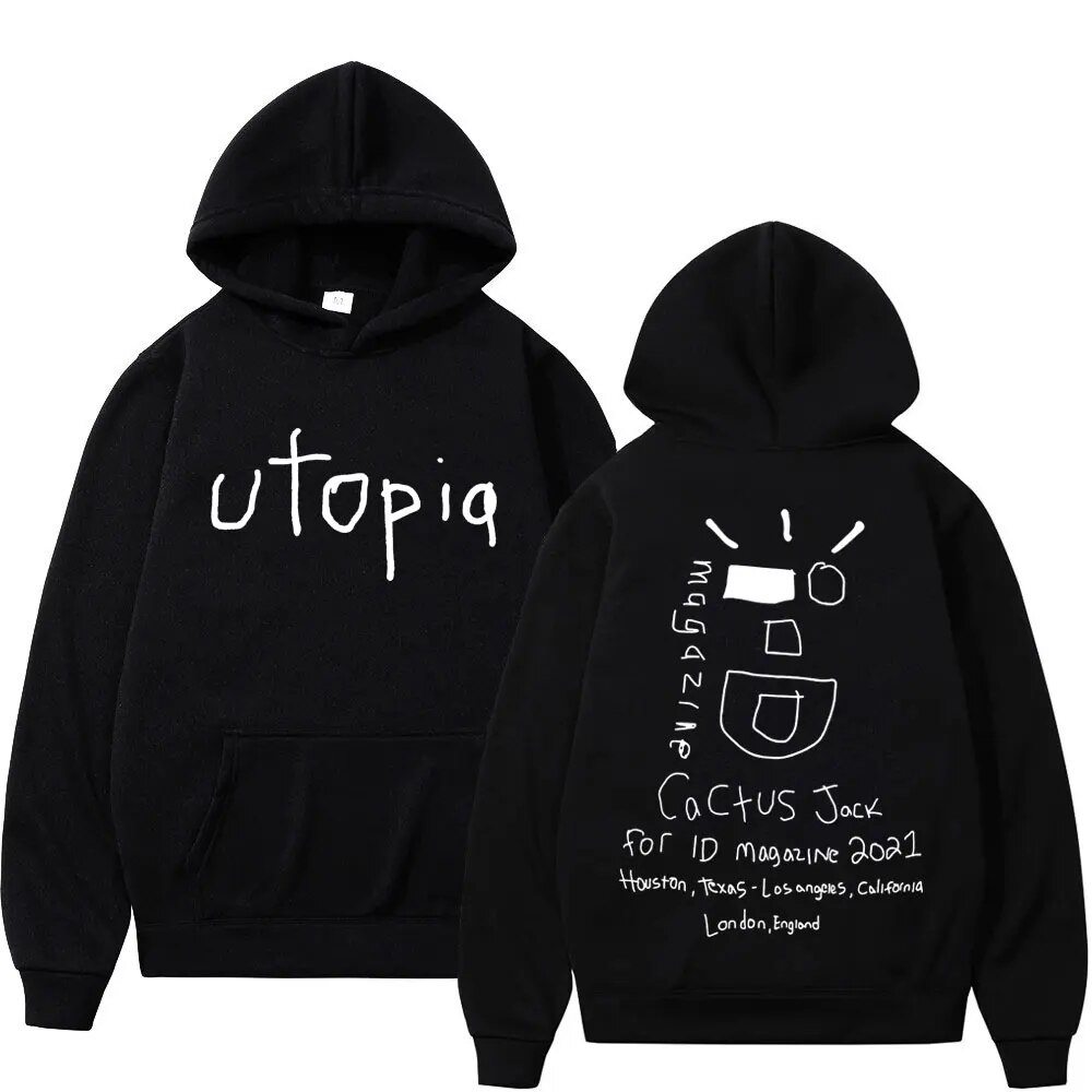 Rapper Cactus Jack Utopia Album Print Hoodie