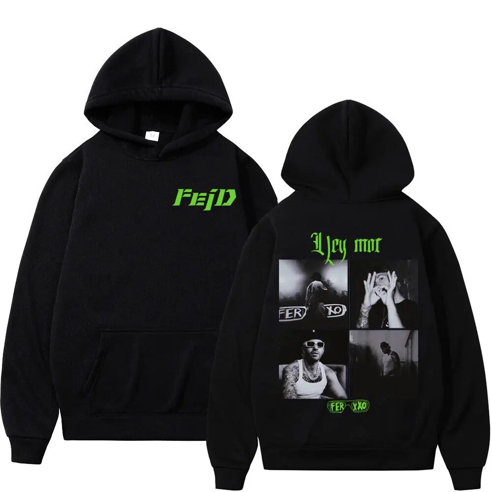 Rapper Feid Album Ferxxo Tour Print Hoodie