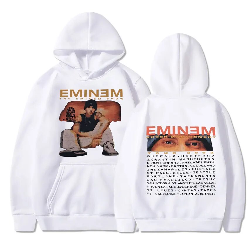 Wlkwo Rapper Eminem Printed Hoodie Men Autumn Winter Casual Hip Hop Rock Hoodie