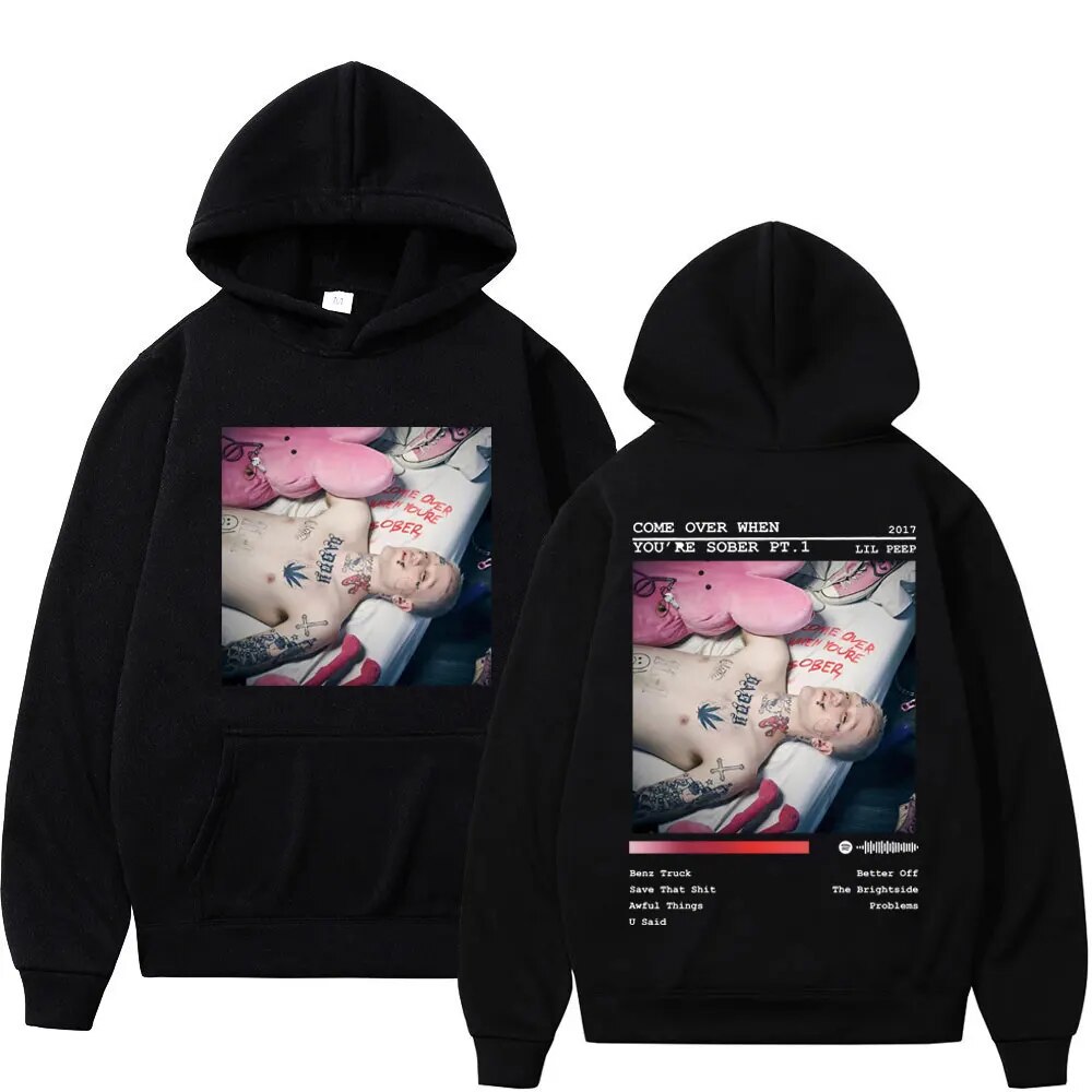 Rapper Lil Peep Double Sided Print Hoodie