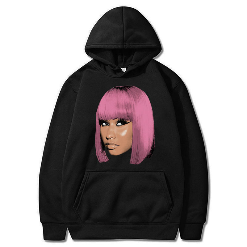 Isuijie Famous Rapper Nicki Minaj Print Hoodie