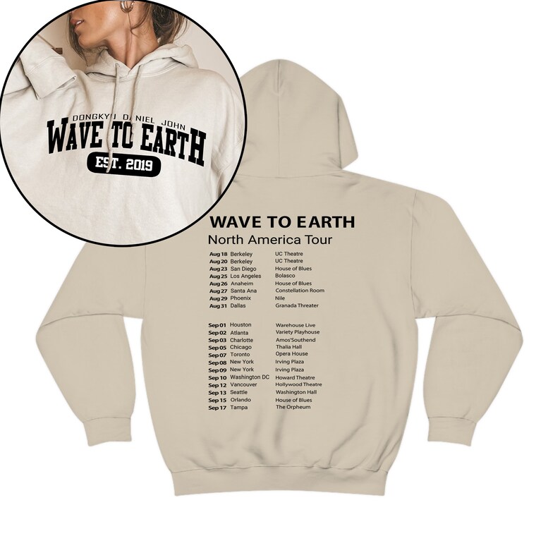 Wave To Earth North America Tour Hoodie Wave To Earth Tour