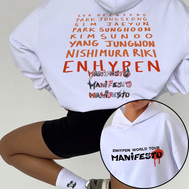 Enhypen Manifesto 2022 World Tour Hoodie Manifesto Tour 2022