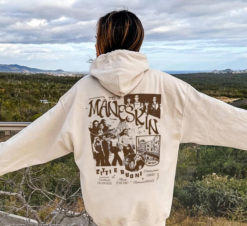 Maneskin Hoodie Vintage Maneskin Rock Music Hoodie