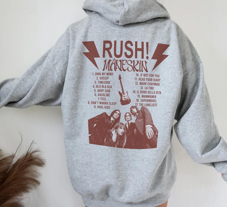 Maneskin Hoodie Vintage Maneskin Rock Music Hoodie