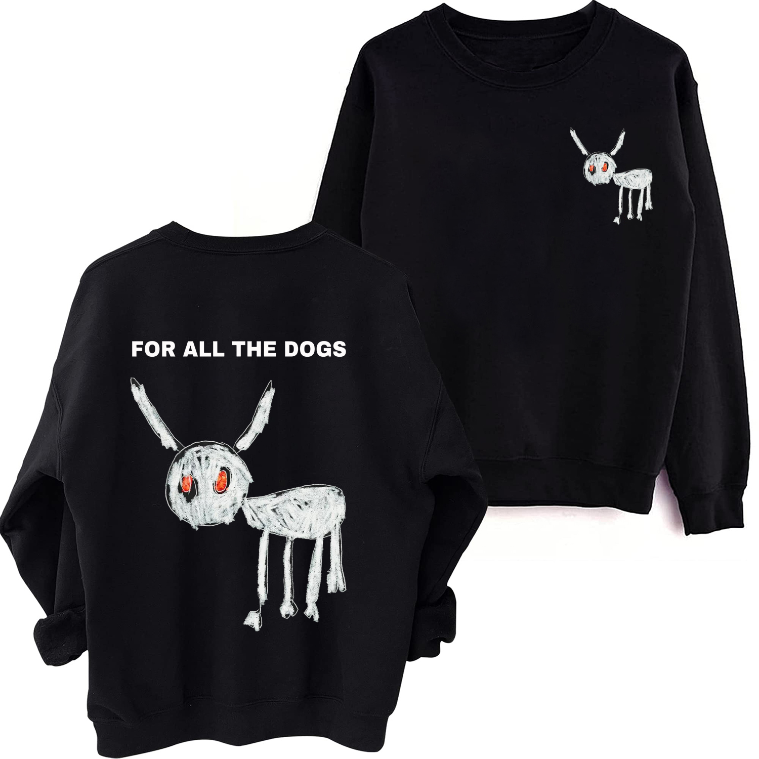 Drake For All The Dogs Fans Gift Sweatshirt Man Woman Harajuku Hip Hop Round Neck Oversized