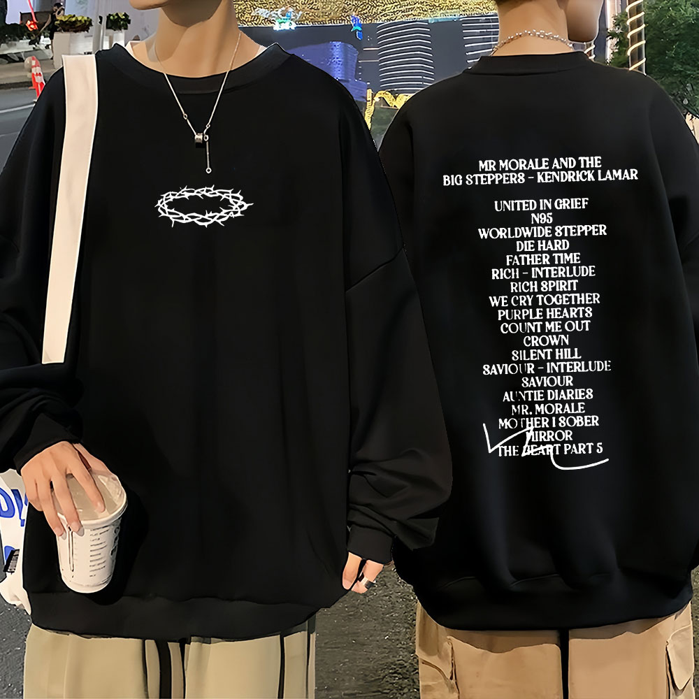 Flowingwaterpress Rapper Kendrick Lamar Sweatshirt Mr Morale And The Big Steppers Music Album Fashion S Men Women Fleece Pullover