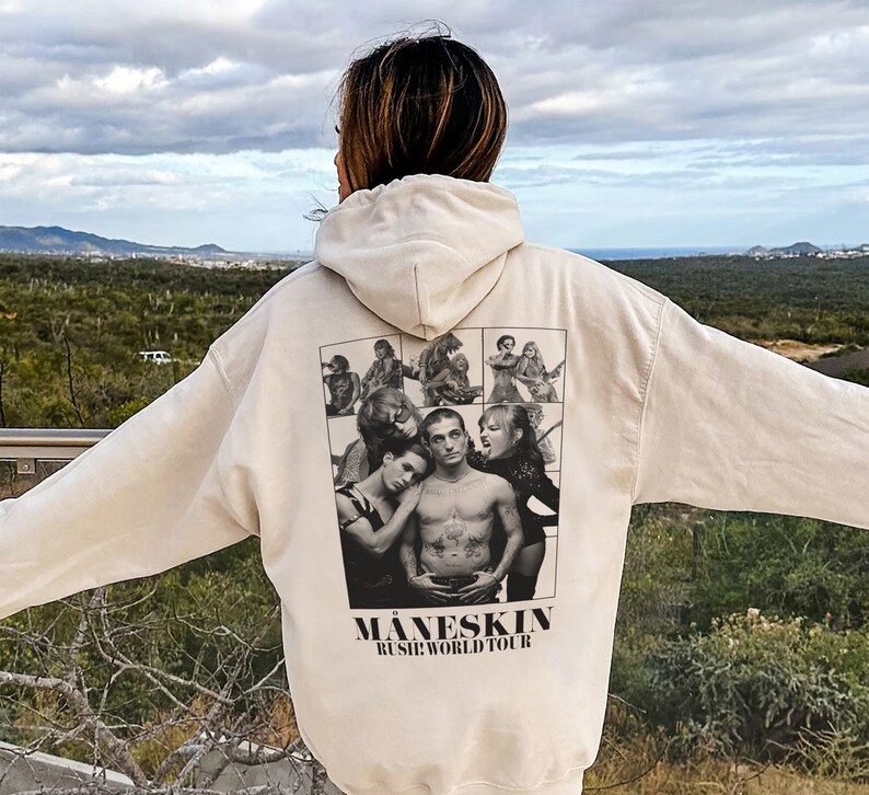 Maneskin Hoodie Maneskin Tour Retro Rock Band Tour Unisex Maneskin Gift For Men