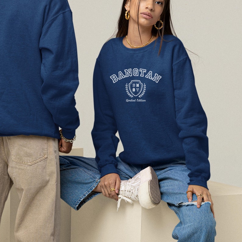 Bangtan University Style Crewneck Sweatshirt Bts Fan Shirt