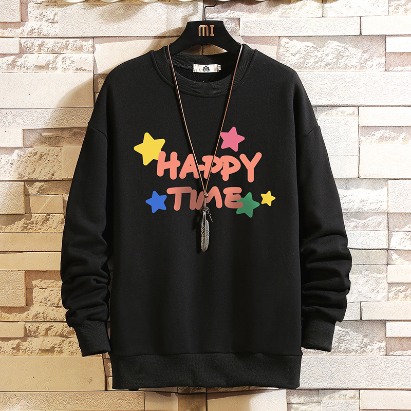 Sheruniverse Spring Autumn Men'S Sweatshirts Hip Hop Street Trend Pullover Sweatshirt Casual Sports Crew Neck Print Male