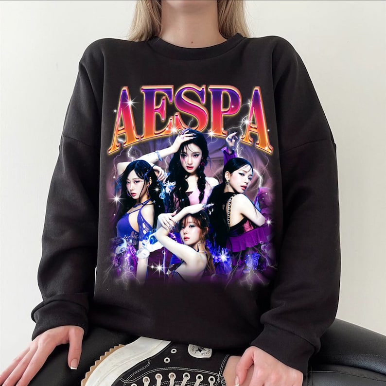Aespa Kpop Sweatshirt Aespa World Tour Shirt
