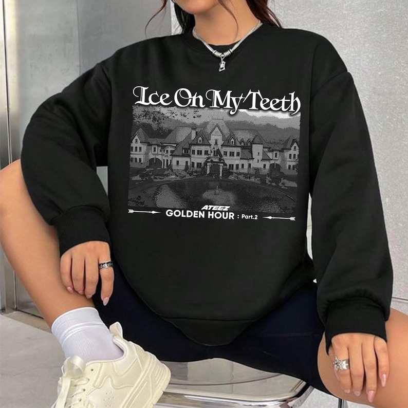 Ateez Ice On My Teeth Graphic Sweatshirt Ateez Golden Hour Part 2 Album Shirt