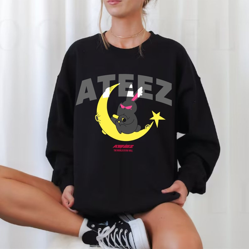 Ateez Mito Rabbit Sweatshirt Ateez The World Ep.Fin Will Shirt