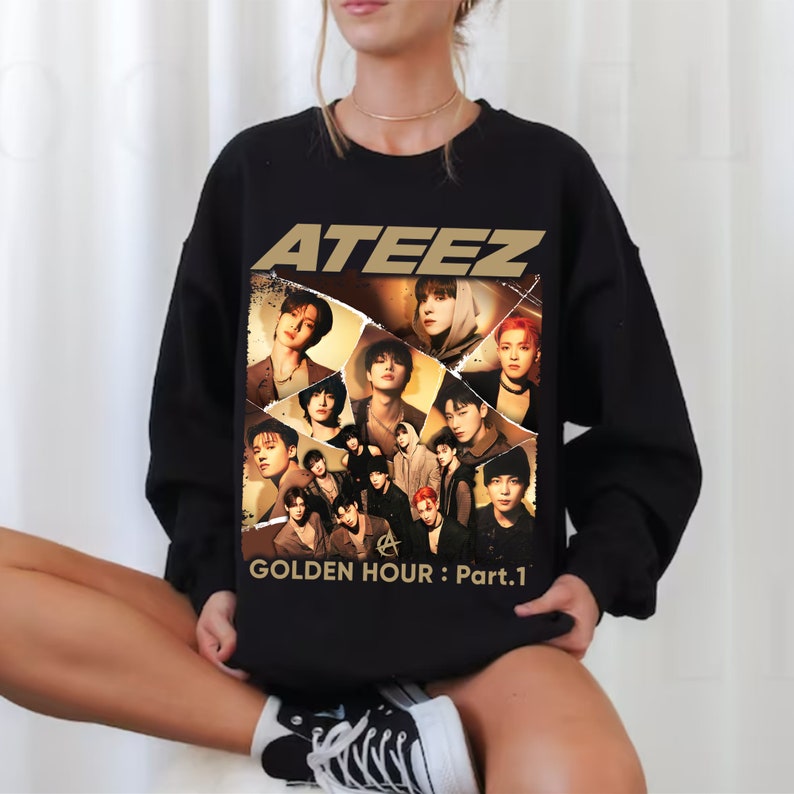 Ateez Golden Hour Part 1 Album Sweatshirt Ateez The World Ep.Fin Will Album Shirt
