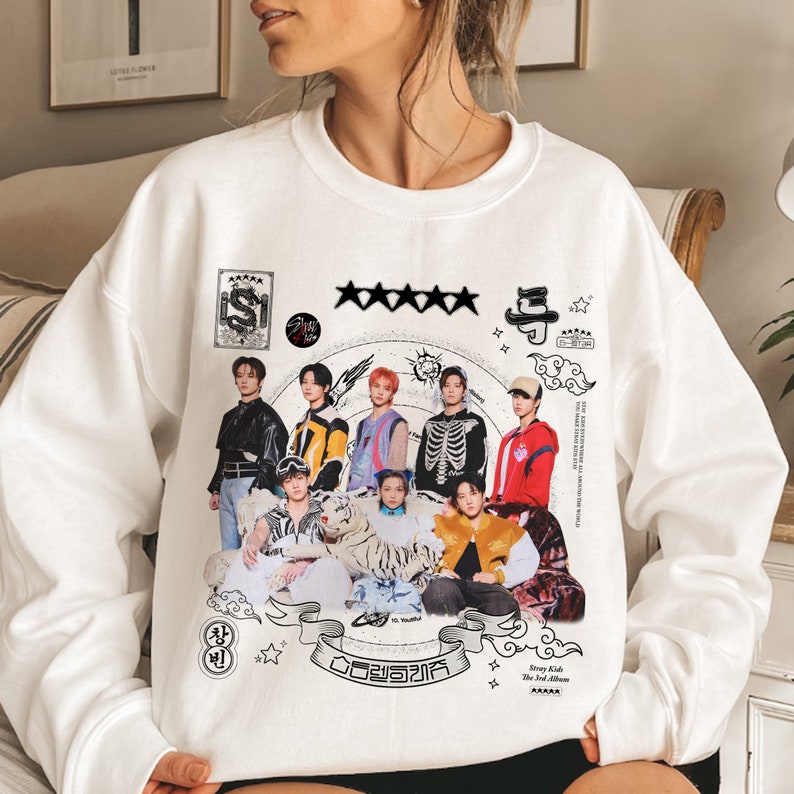 5 Star Stray Kids Sweatshirt Stray Kids New Album Shirt