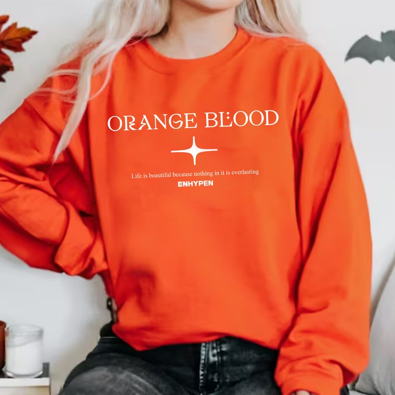 Enhypen Orange Blood Sweatshirt Enhypen Fate World Tour Shirt
