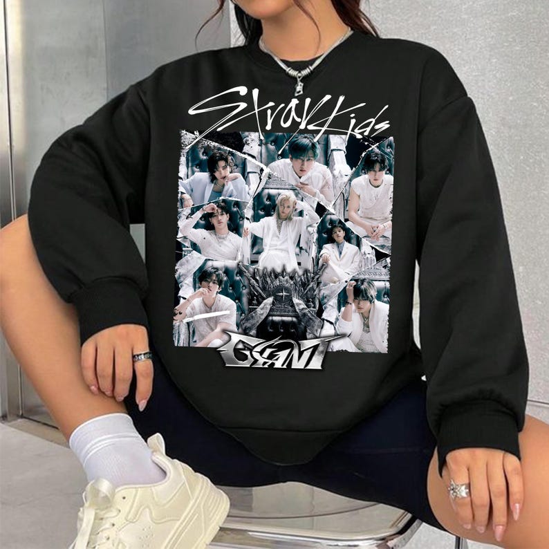 Stray Kids Giant Album Graphic Sweatshirt Stray Kids Dominate World Tour Shirt