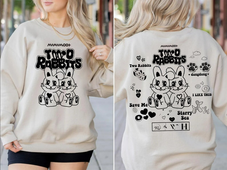Mamamoo Two Rabbits Album Sweatshirt Mamamoo Kpop Shirt
