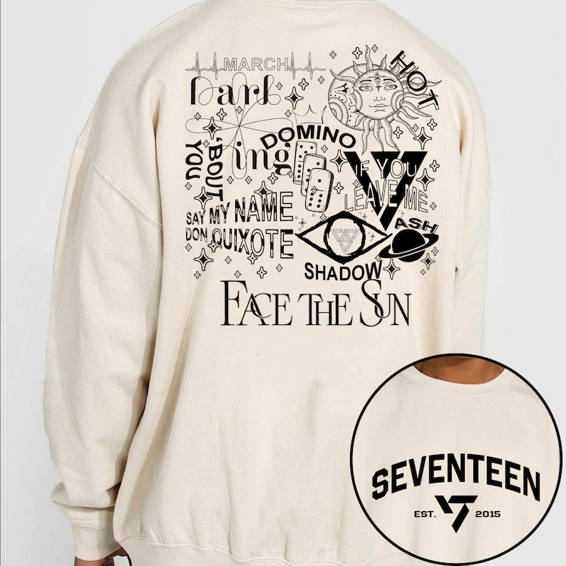 Seventeen Track List Album 2022 Sweatshirt Face The Sun Track List Shirt