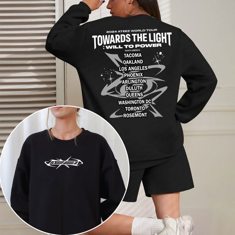 Ateez Towards The Light: Will To Power World Tour Sweatshirt Ateez Will Shirt