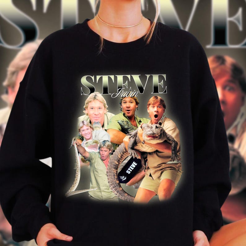 Steve Irwin Sweatshirt  Vintage Bootleg Style For Nature Lovers And Reptile Fans