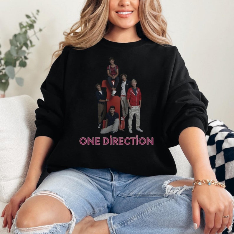 One Direction Pop Musicsweatshirt One Funny Direction Graphic Sweatshirt