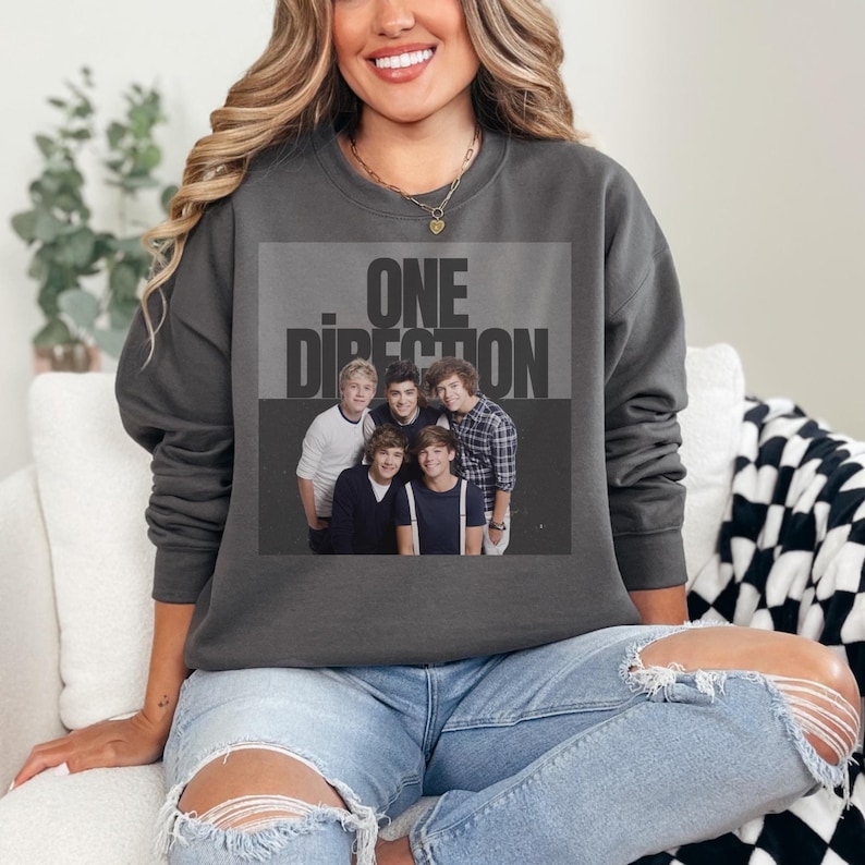One Direction Pop Musicsweatshirt One Funny Direction Graphic Sweatshirt