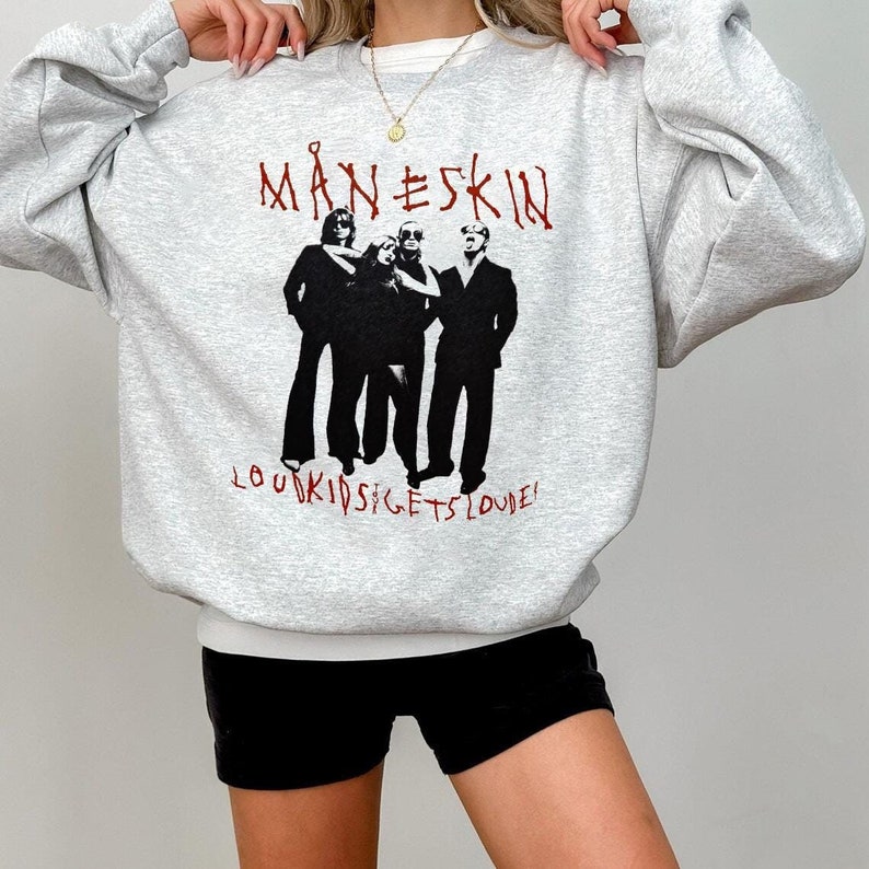 Maneskin Sweatshirt, Maneskin Tour Shirt, Retro Maneskin Rock Band Graphic T-Shirt, Maneskin Shirt, Gift For Fans