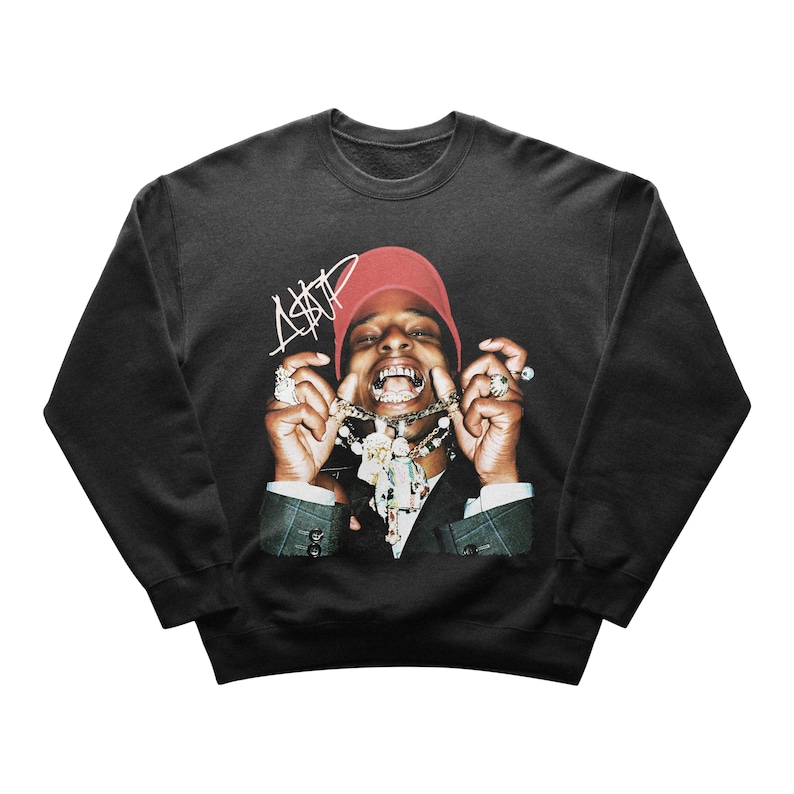 Asap Rocky, Asap Graphic Sweatshirt, Rocky Merch, Rap Shirt, Vintage, Unisex Gift, Concert