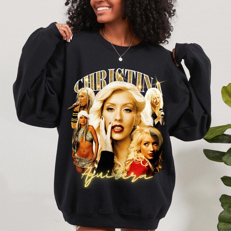 Retro Christina Aguilera Sweatshirt, Christina Aguilera Bootleg Rap Shirt, Y2K Pop Star Shirt, Christina Aguilera Merch