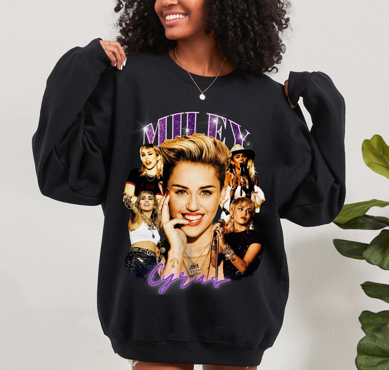 Retro Miley Cyrus Shirt Miley Cyrus Graphic Sweatshirt