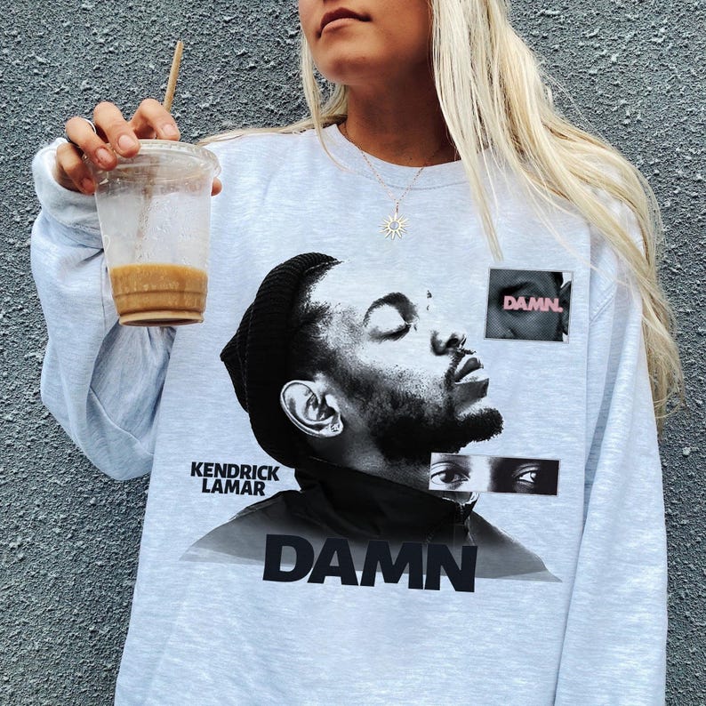 Kendrick Crewneck Sweatshirt Retro Kendrick Lamar Tour Shirt
