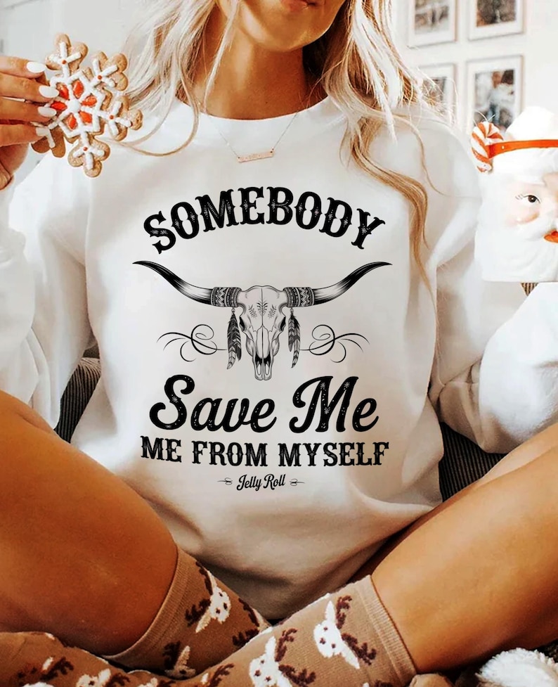 Jelly Roll Sweatshirt Vintage Somebody Save Me Shirt
