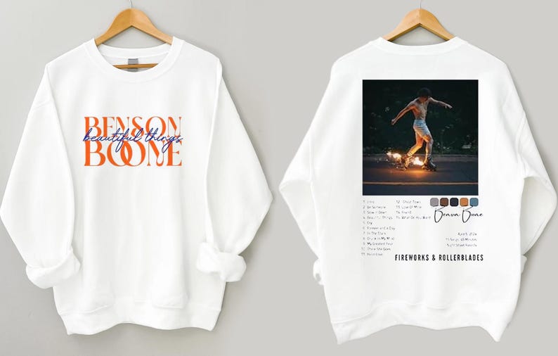 Benson Boone World Tour Shirts For Women Men Sweatshirt Streetwear For Girls Clothes Clothing Fans T-Shirt Tops