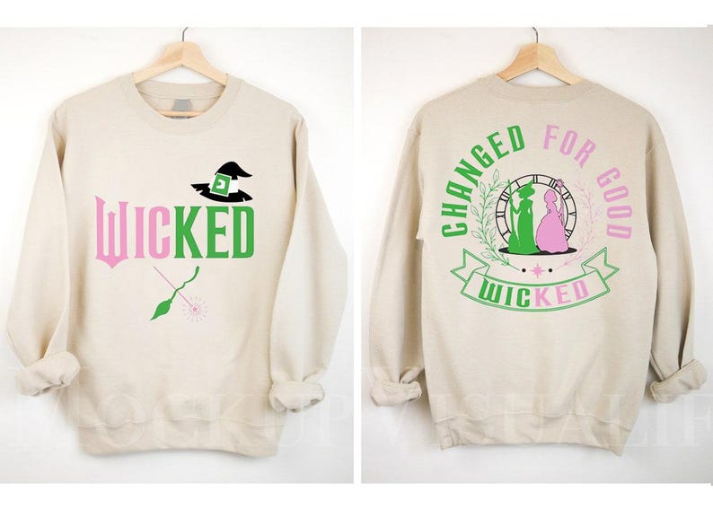 Wizard Of Oz Sweatshirt Broomstick Tee, Wizard Of Oz, Changed For Good Sweatshirt