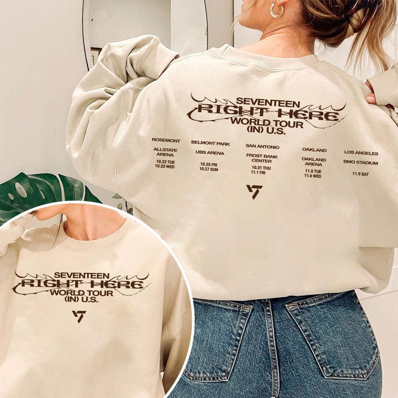 Seventeen Right Here World Tour Sweatshirt Seventeen 17 Is Right Here Album Shirt