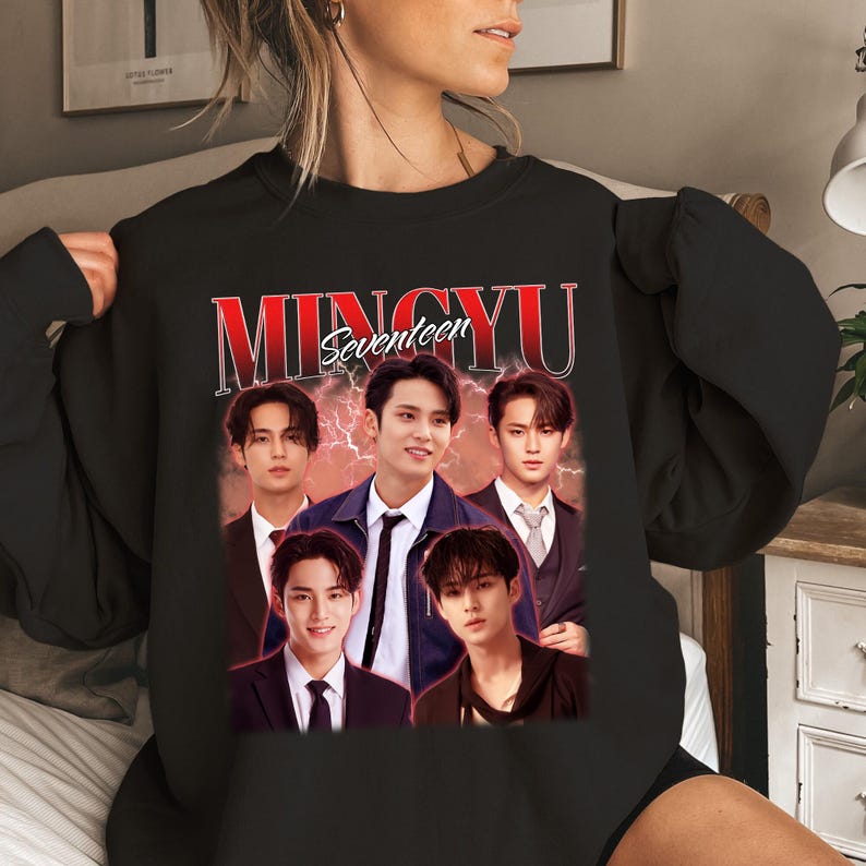 Vintage Mingyu Seventeen Graphic T-Shirt Seventeen Members Shirt