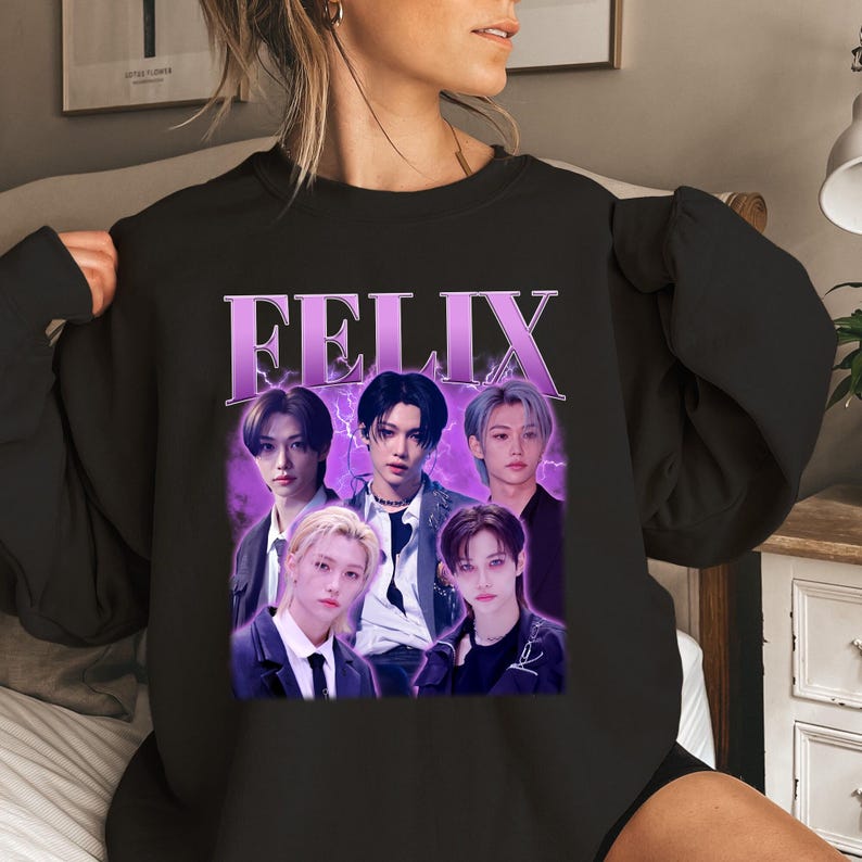 Stray Kids Felix Retro 90S Bootleg T-Shirt Stray Kids Kpop Shirt