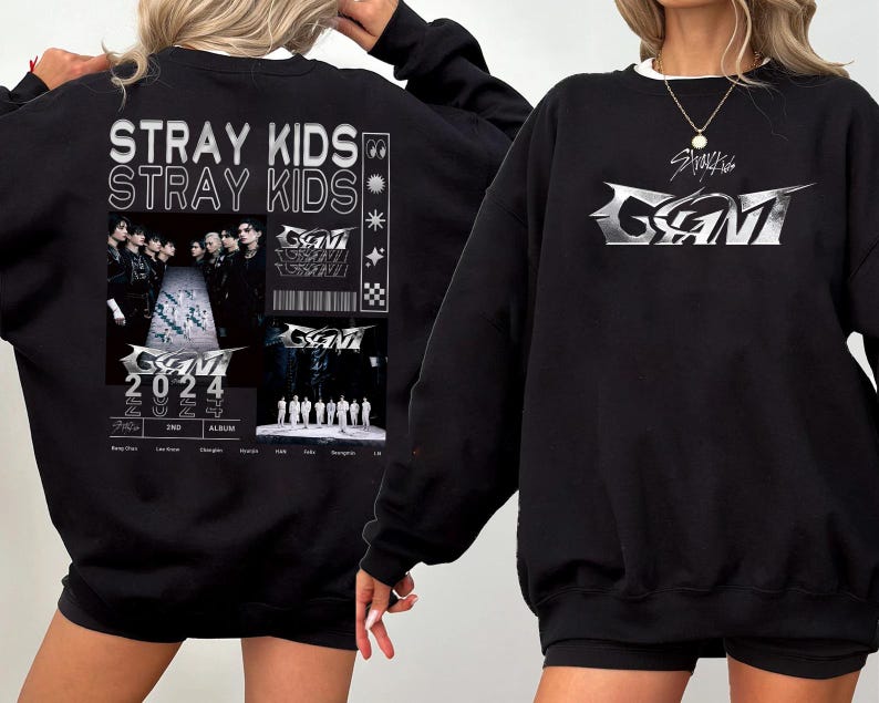 Stray Kids Giant Album Graphic Sweatshirt Stray Kids Members Group Shirt