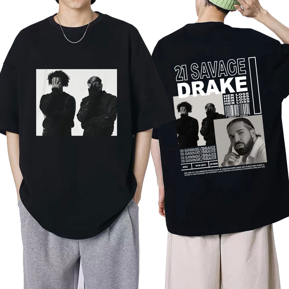 Iluzu Rapper Drake Shirt Music Album Her Loss Print Shirt Men Women