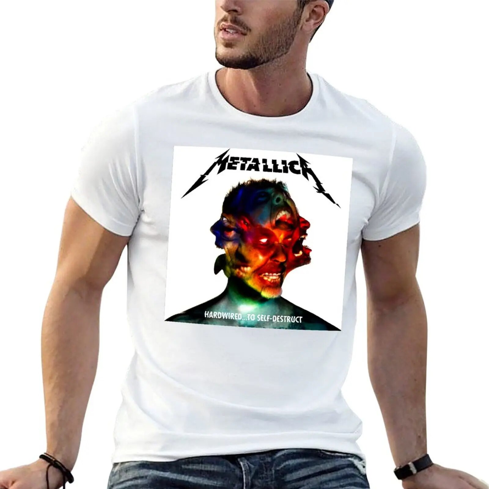 Hardwired To Self Destruct Worldwired Tour 2020 White Dedekista Shirt Graphics Anime Clothes Mens Funny Shirt