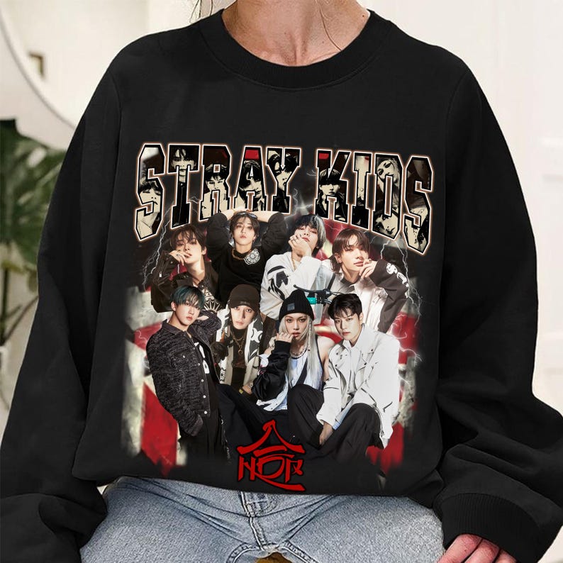 Skzhop Hiptape Graphic Sweatshirt Stray Kids Walkin On Water Shirt
