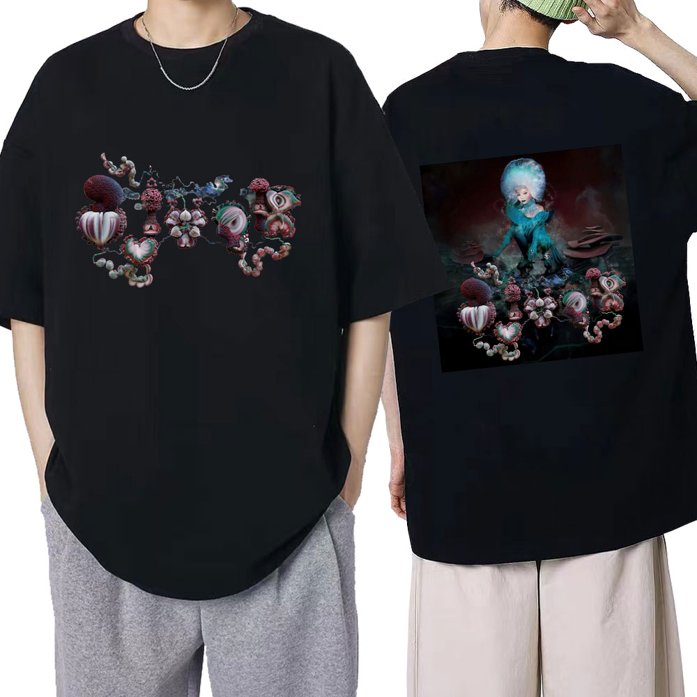 Tuledai 90S Bjork Fossora New Music Album Shirt Summer Casual Gothic Shirt Men Women Retro Shirt