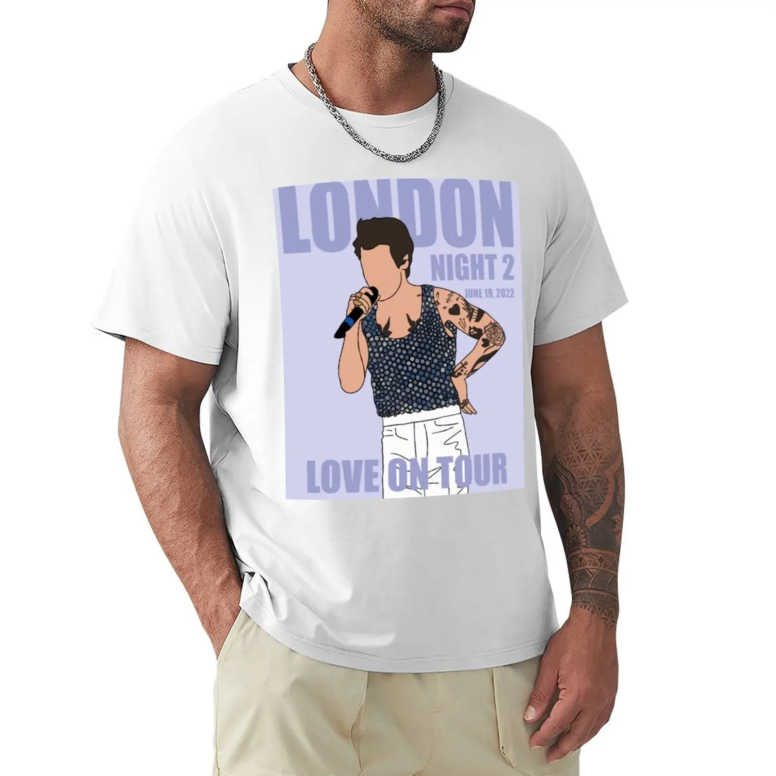 Love On Tour London Night 2 Shirt Blouse Anime Black Shirt For Men