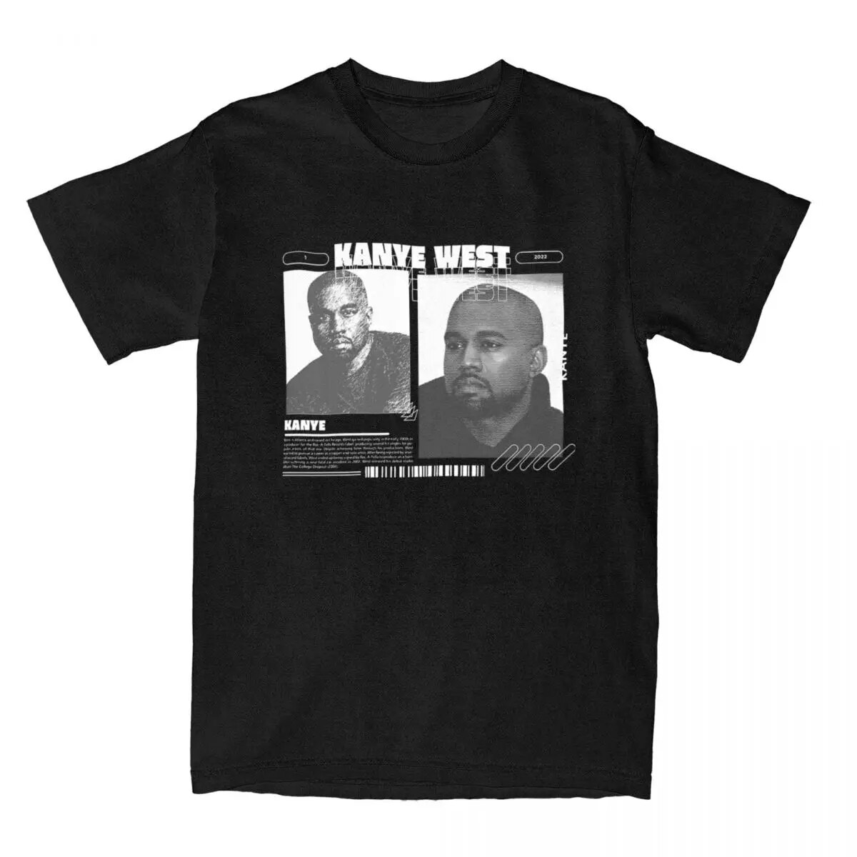 Sheruniverse Men Kanye West Rapper Shirt Pure Clothes Novelty Crew Neck Shirt Shirt Printing Shirt