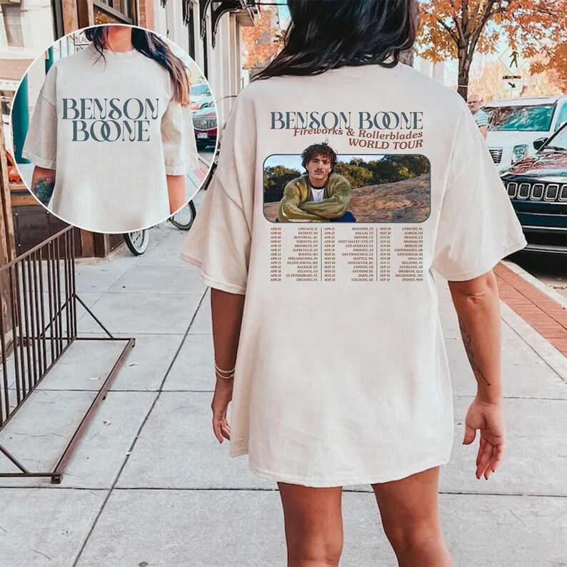 Benson Boone Shirt, Sweater And Hoodie, Benson Boone World Tour Shirt For Women Men