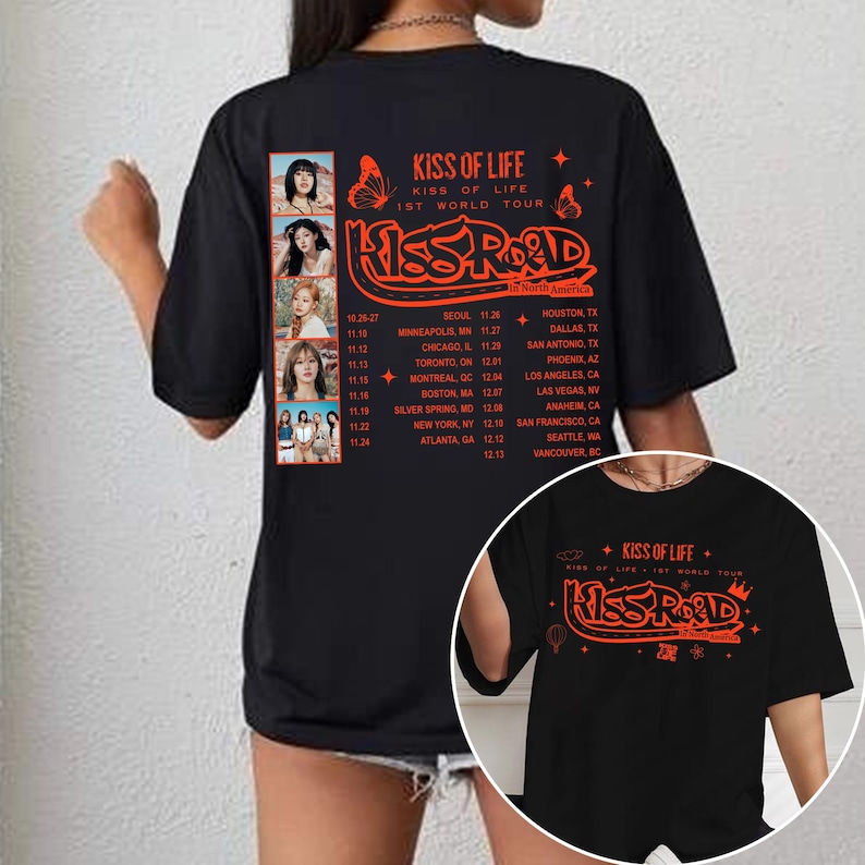 Kiss Of Life Kiss Road World Tour Shirt Kiss Of Life Midas Touch Album Shirt