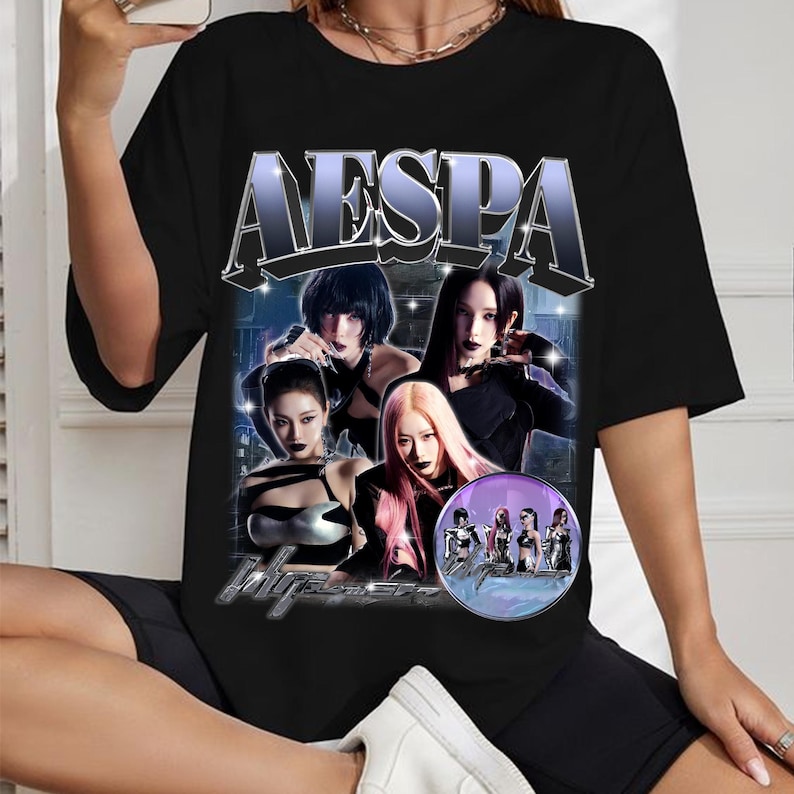 Aespa Whiplash Album Graphic Shirt Aespa Armageddon Album Shirt Aespa World Tour Shirt