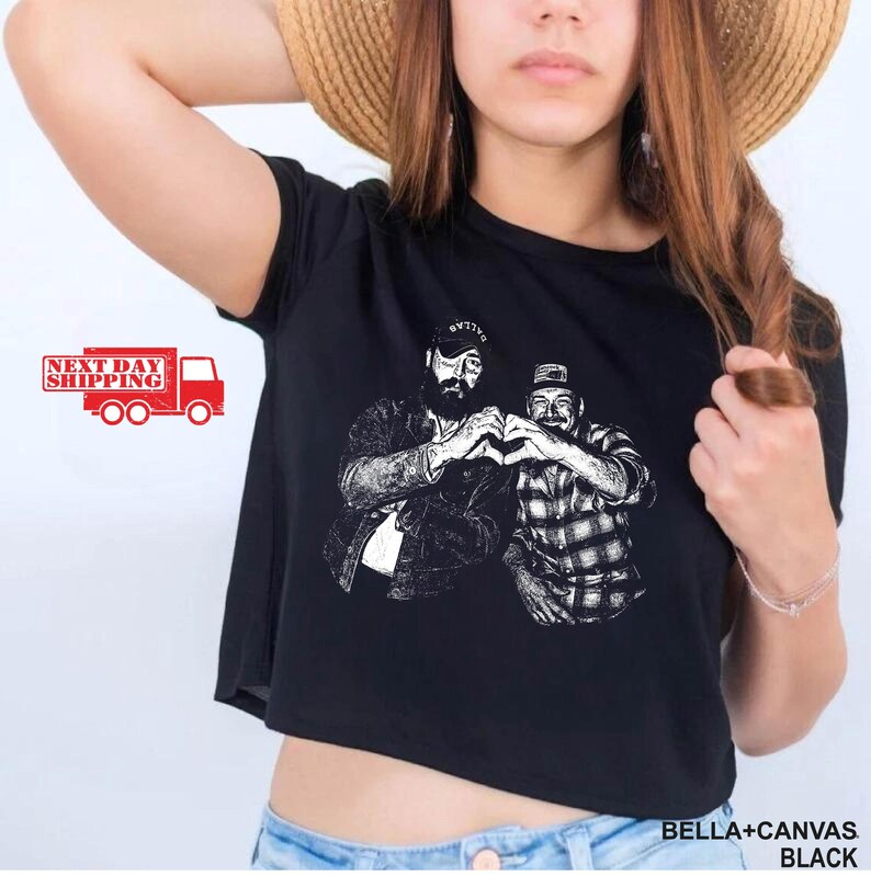 Vintage Post Malone Crop Shirt Malone Rap Music Flowy Crop F1 Trillion Tour