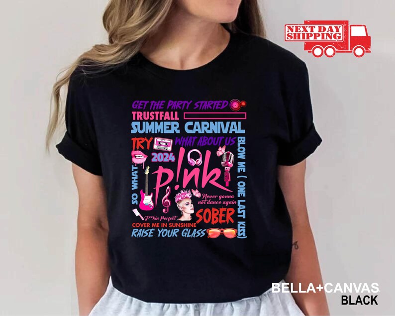 P!Nk Pink Singer Summer Carnival 2025 Tour Shirt Pink Fan Lovers Shirt